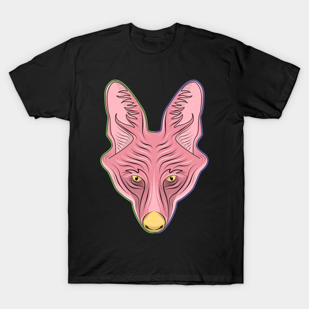 red maned wolf face T-Shirt by dwalikur